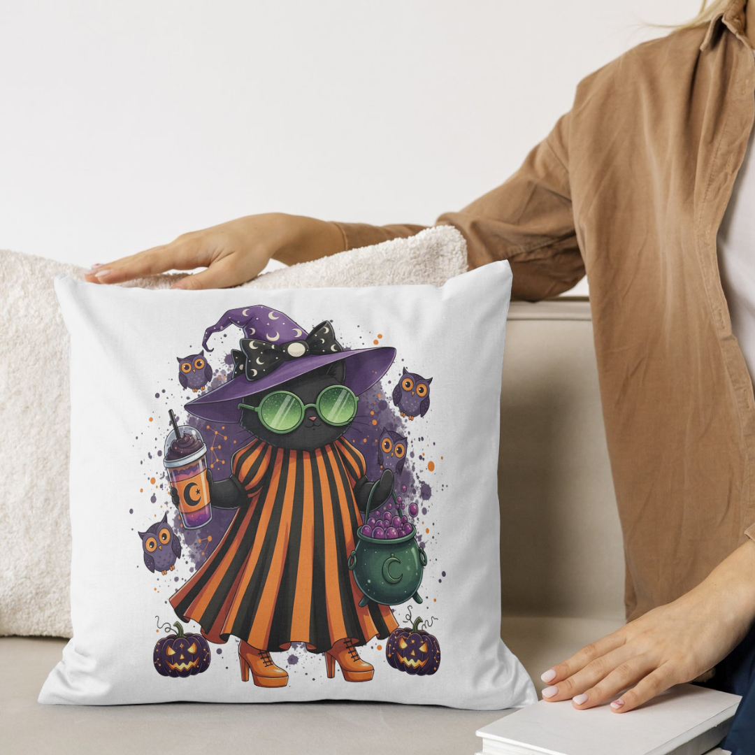 Cute Halloween Witch PNG | Spooky Girl Digital Download | 300 DPI Transparent Background for Sublimation, T-Shirts, Mugs