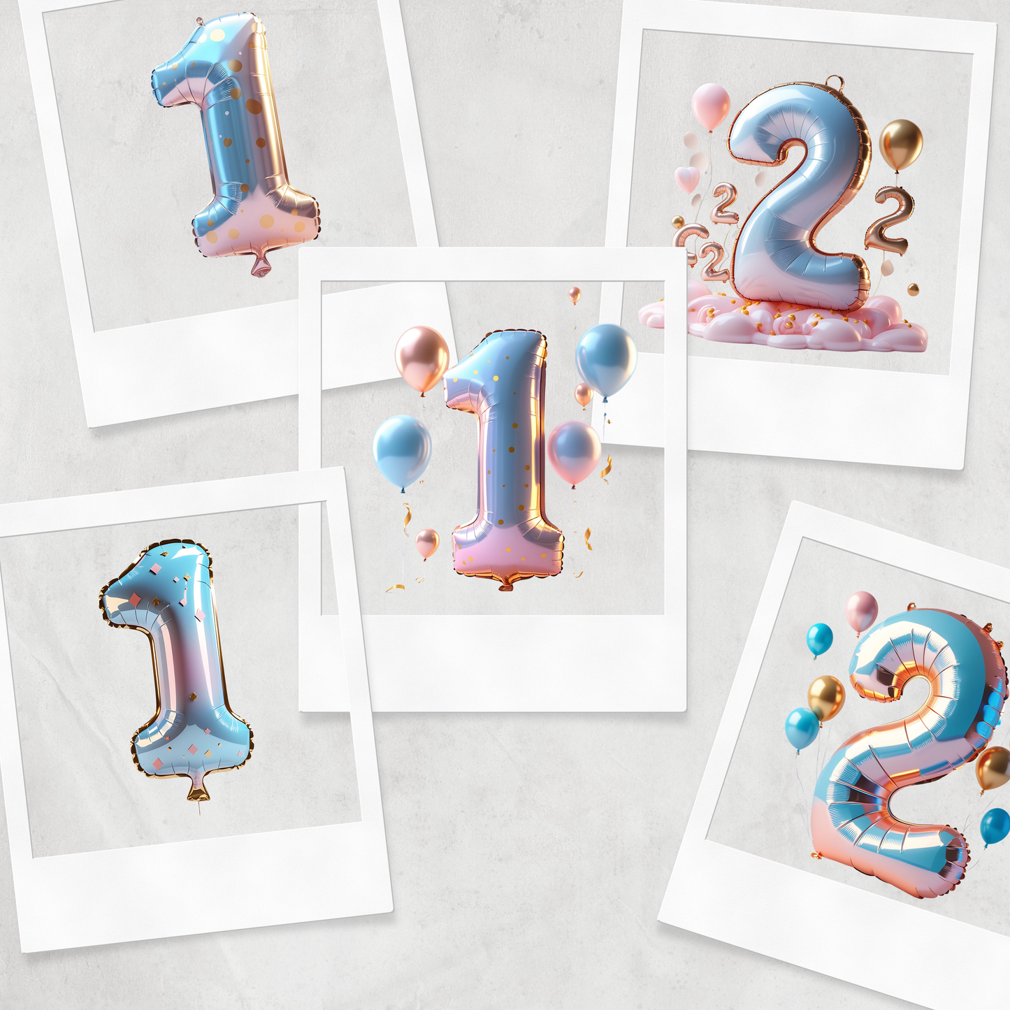 3D Happy Birthday Clipart Bundle – 40 High-Resolution PNG Graphics | 300 DPI | Commercial Use | Pastel Balloons, Cakes & Party Elements