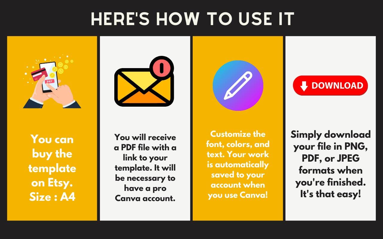 Elegant Black & Gold Wedding Card Template (Digital Download)