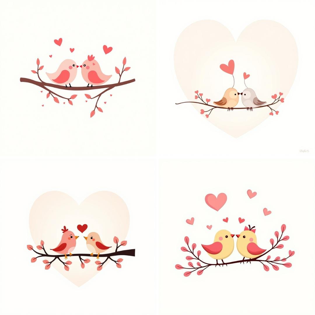 Valentine's Day Clipart: Whimsical PNG SVG Graphics (Digital Art)