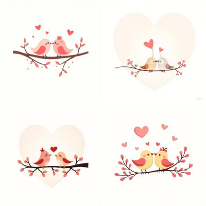 Valentine's Day Clipart: Whimsical PNG SVG Graphics (Digital Art)