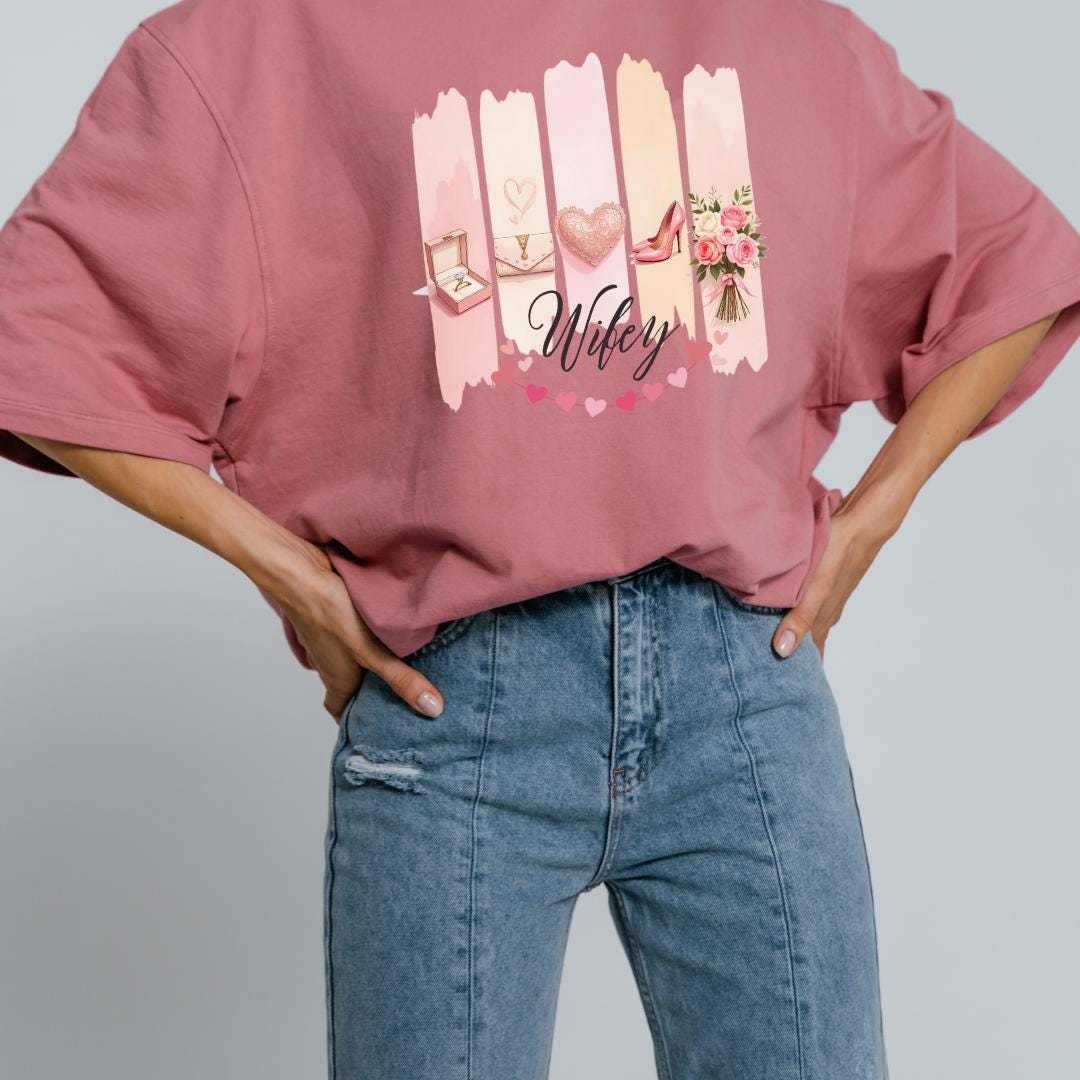 Wifey Sweatshirt PNG Design - Aesthetic Watercolor , Cute Wife Gift Idea, Bridal Shower Gift, Wedding Anniversary, Instant Digital Download