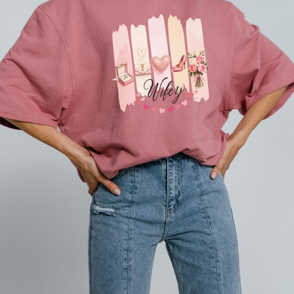 Wifey Sweatshirt PNG Design - Aesthetic Watercolor , Cute Wife Gift Idea, Bridal Shower Gift, Wedding Anniversary, Instant Digital Download