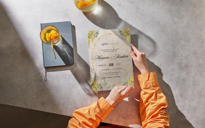 Floral Muslim Wedding Invitation Template: Minimalist Watercolor (Digital Download)