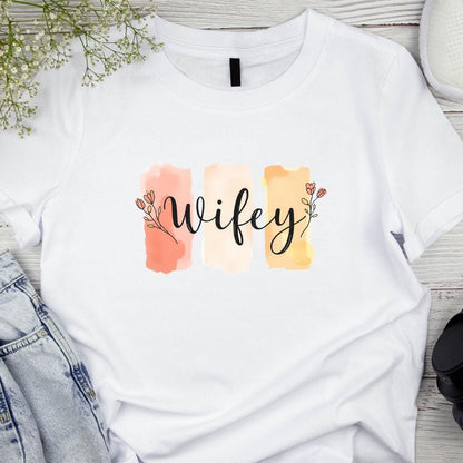 Wifey Sweatshirt Design: Watercolor Print PNG (Digital Download)