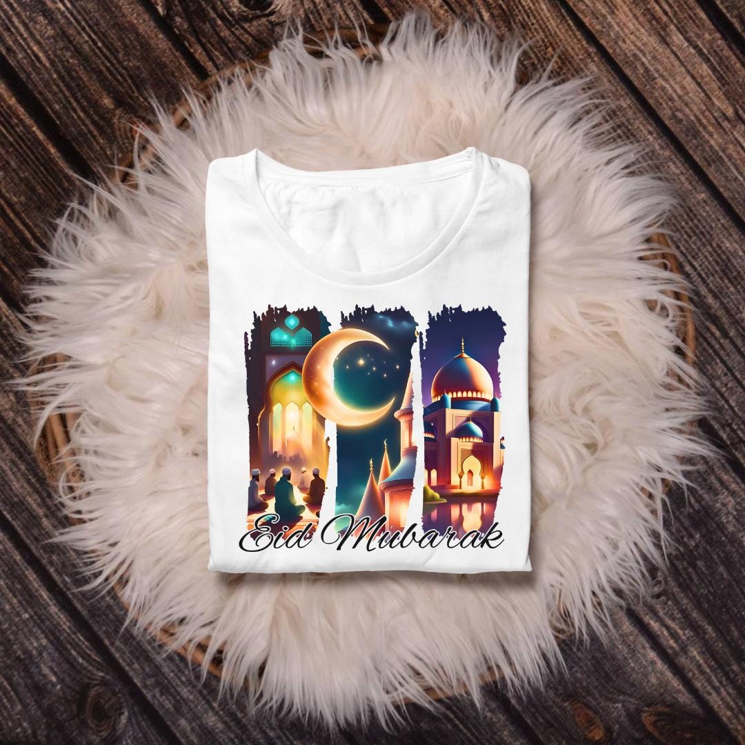 Eid Mubarak Brushstroke Design: Islamic Greeting PNG (Digital Download)