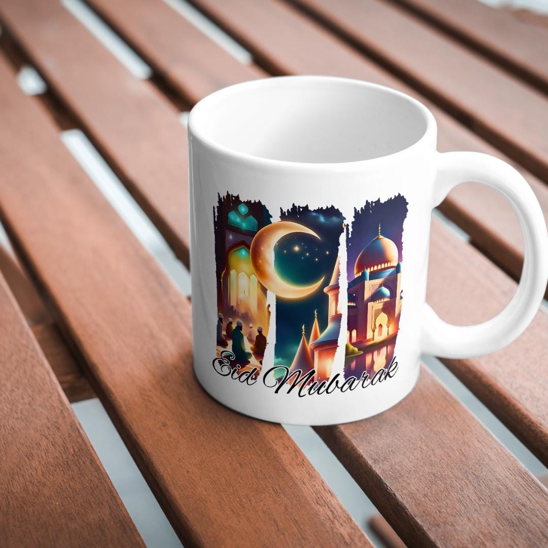 Eid Mubarak Brushstroke Design: Islamic Greeting PNG (Digital Download)