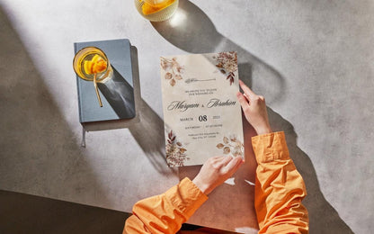 Nikkah Wedding Invitation Template: Minimalist Watercolor Floral (Digital Download)