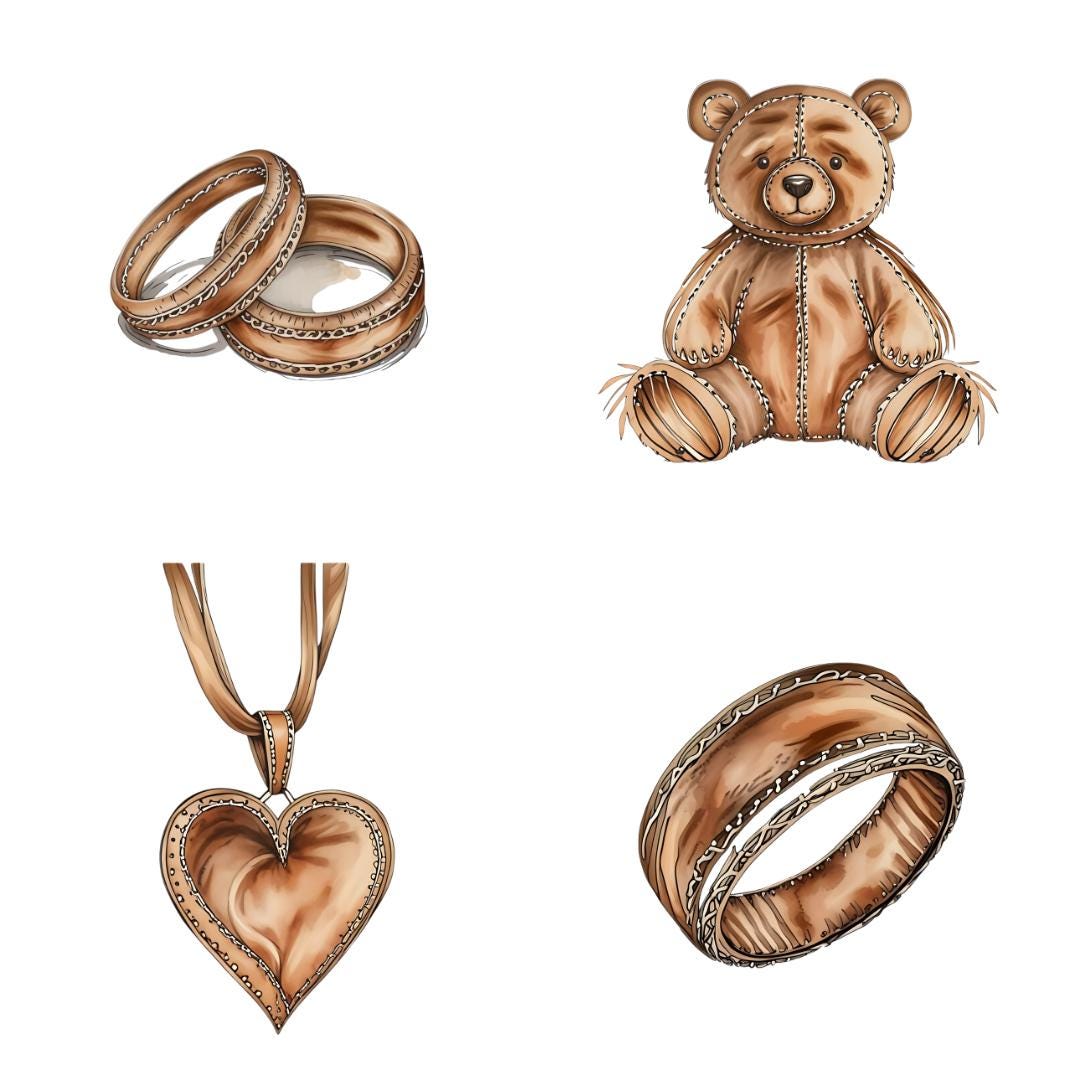 Western Cowboy Clipart: Romantic Couple Graphics (Digital Download)