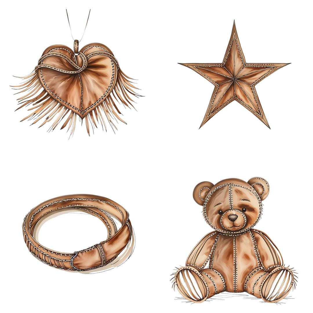 Western Cowboy Clipart: Romantic Couple Graphics (Digital Download)