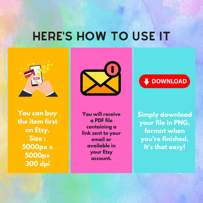 3D Happy Birthday Clipart: Pink, Blue, Gold (PNG Digital Download)