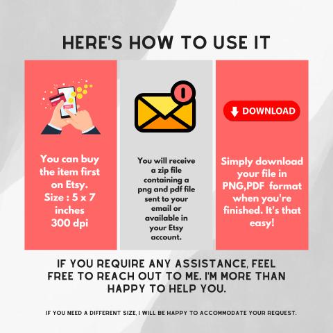 Elegant Floral Mother's Day Card: Black & White Watercolor (PNG, PDF, SVG Digital Download)