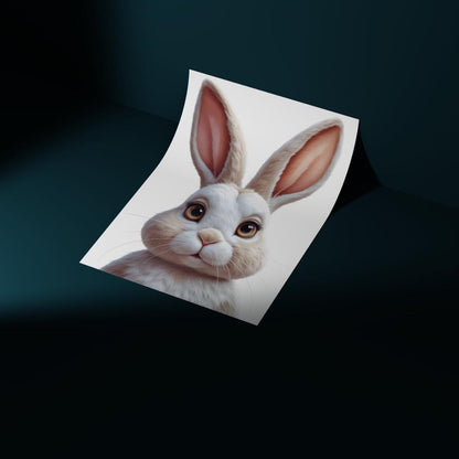 Hairy Bunny Easter T-Shirt Design: Retro Girly Art (PNG Digital Download)