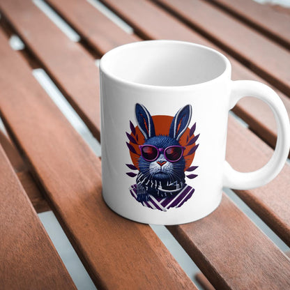 Retro Rabbit T-Shirt Design: Vintage Embroidery PNG (Digital Download)