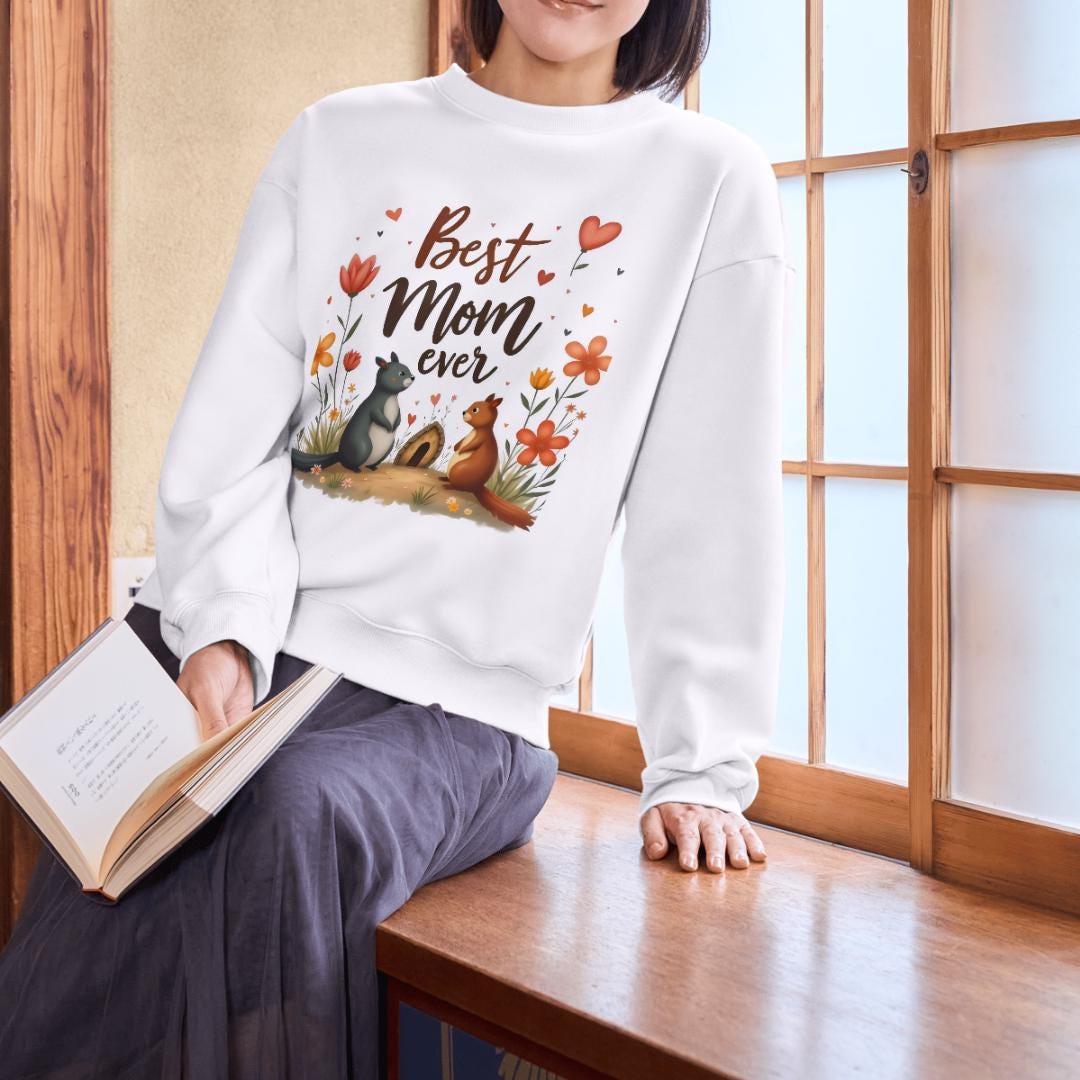 Best Mom Ever T-Shirt Design | Heartwarming Mother's Day Gift | Trendy Mom PNG File | 300 DPI High Quality | Instant Digital Download