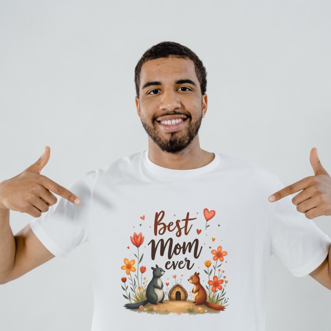 Best Mom Ever T-Shirt Design | Heartwarming Mother's Day Gift | Trendy Mom PNG File | 300 DPI High Quality | Instant Digital Download