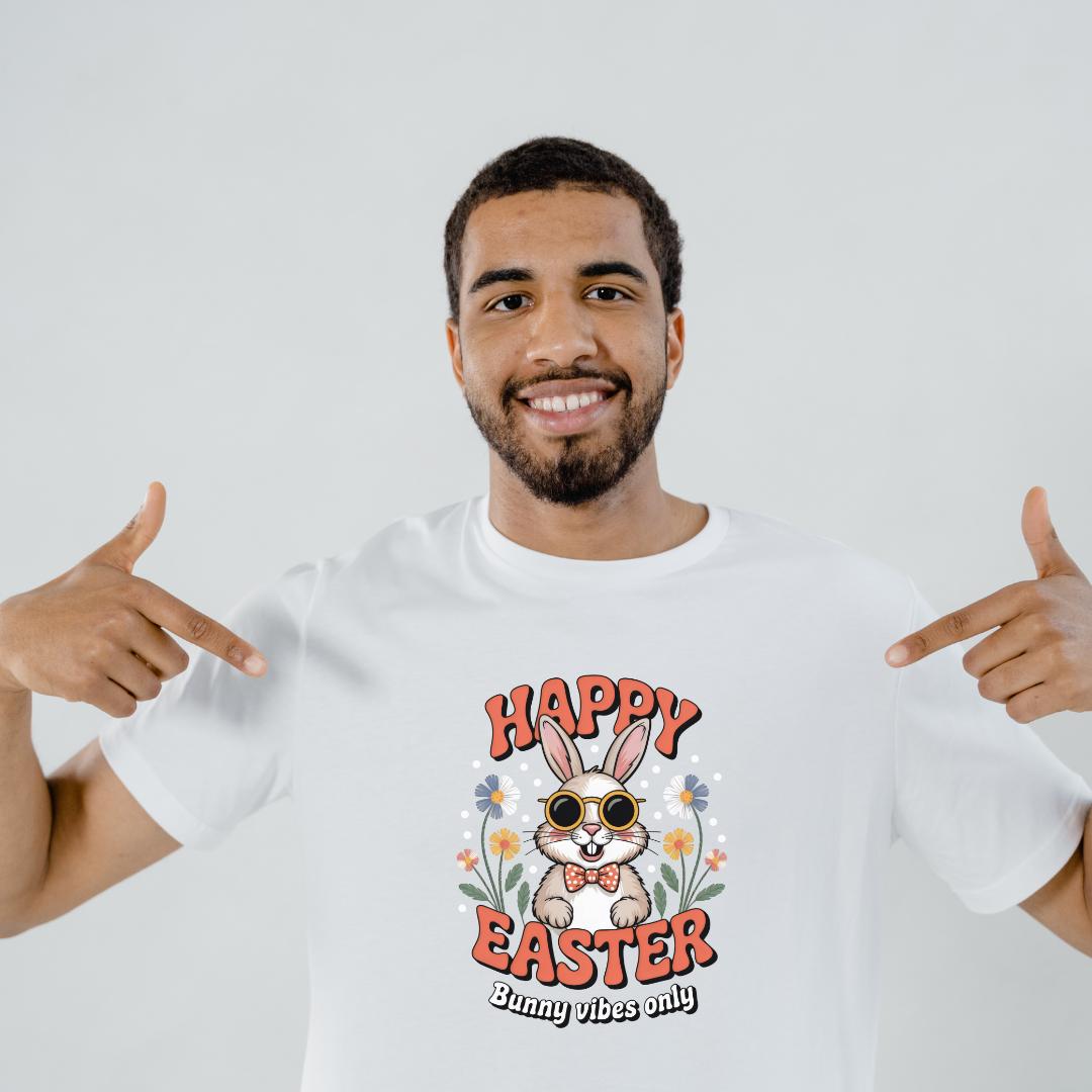 Retro Easter Bunny T-Shirt Design: Vintage Rabbit Graphic (Digital Download)