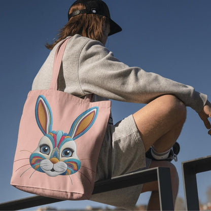 Retro Easter Bunny PNG: Vintage Faux Embroidery T-Shirt Design (Digital Download)