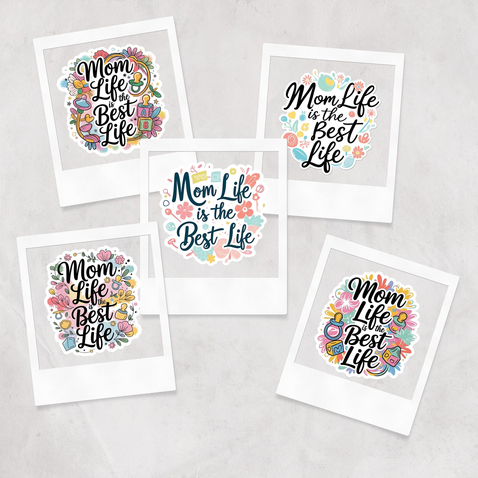Mom Life Quote Stickers: 31 PNG Designs (Digital Download)