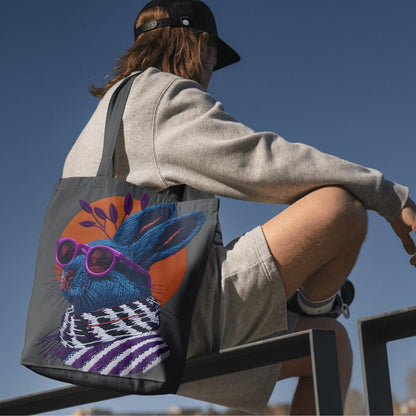 Retro Rabbit Embroidery PNG: Vintage T-Shirt Design (Digital Download)