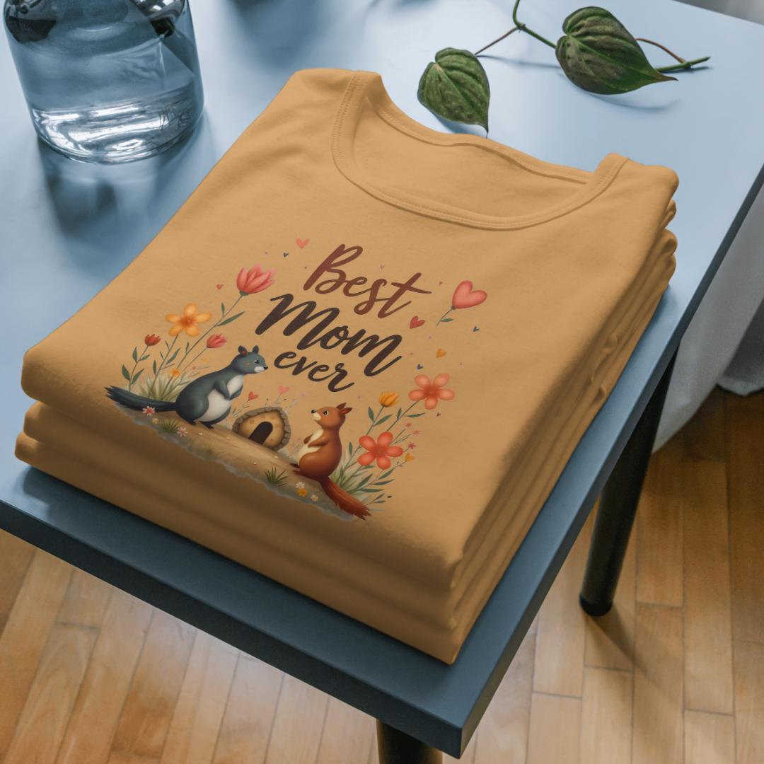 Best Mom Ever T-Shirt Design | Heartwarming Mother's Day Gift | Trendy Mom PNG File | 300 DPI High Quality | Instant Digital Download