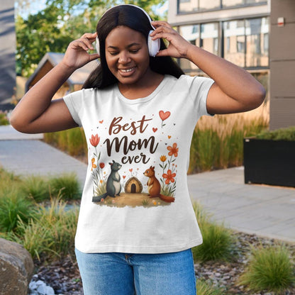 Best Mom Ever T-Shirt Design | Heartwarming Mother's Day Gift | Trendy Mom PNG File | 300 DPI High Quality | Instant Digital Download