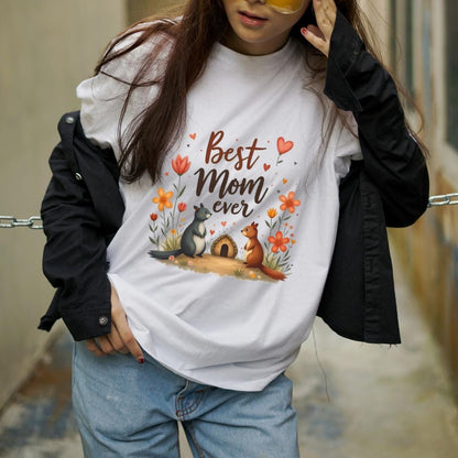 Best Mom Ever T-Shirt Design | Heartwarming Mother's Day Gift | Trendy Mom PNG File | 300 DPI High Quality | Instant Digital Download