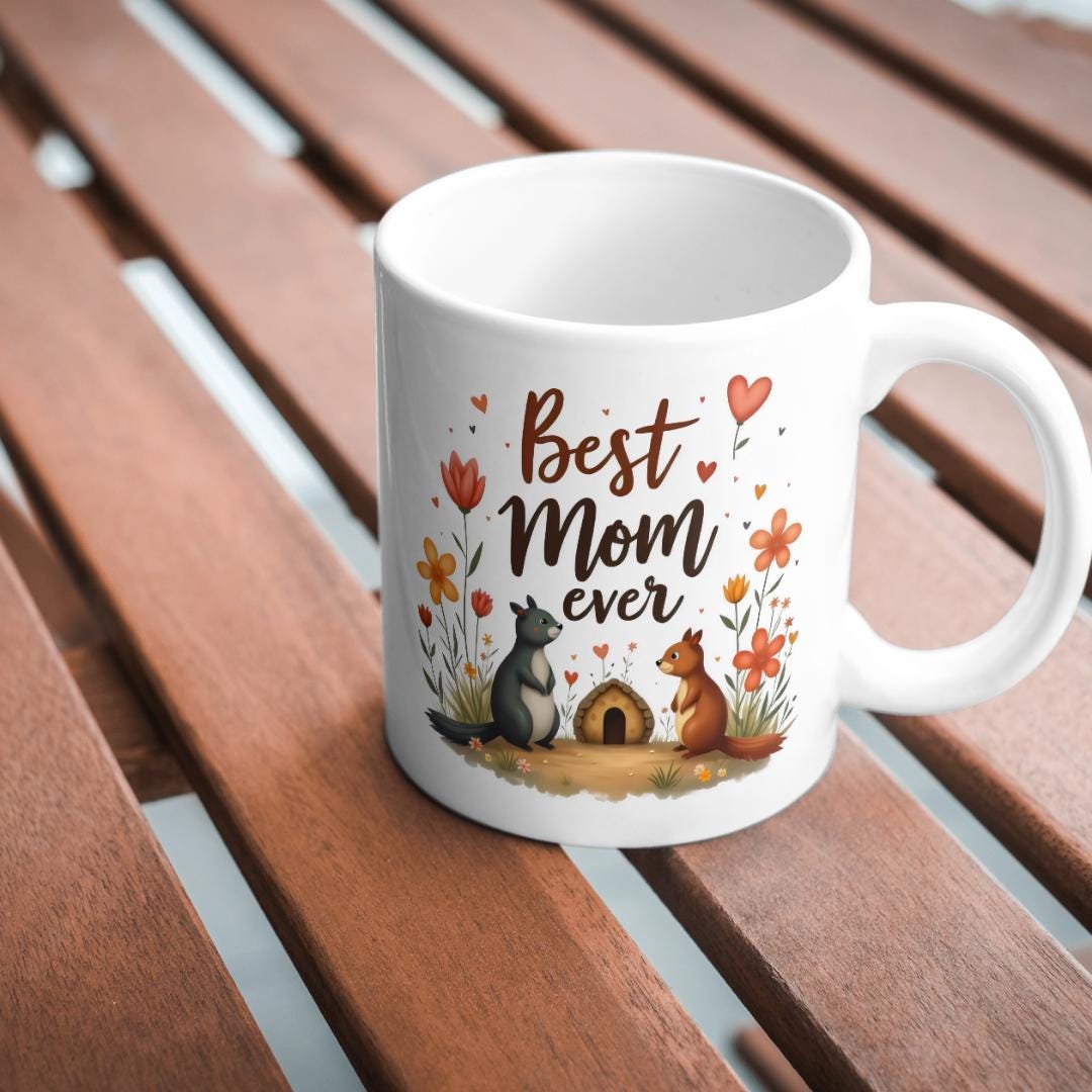 Best Mom Ever T-Shirt Design | Heartwarming Mother's Day Gift | Trendy Mom PNG File | 300 DPI High Quality | Instant Digital Download