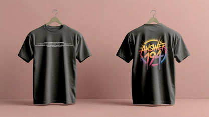 Math Riddle T-Shirt Design | Printable Brain Teaser Shirt | Fun Puzzle Tee Digital Download | Answer 194 Math Lover Gift