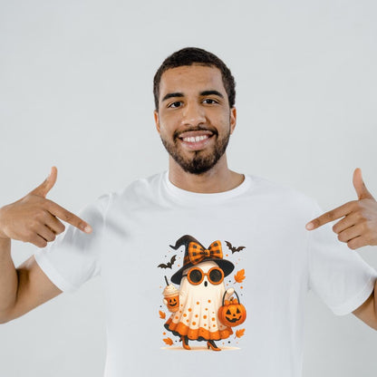 Cute Halloween Ghost PNG | Spooky Witch Ghost Clipart | Fall Pumpkin Digital Download | Halloween Shirt Sublimation Design | 300 DPI PNG