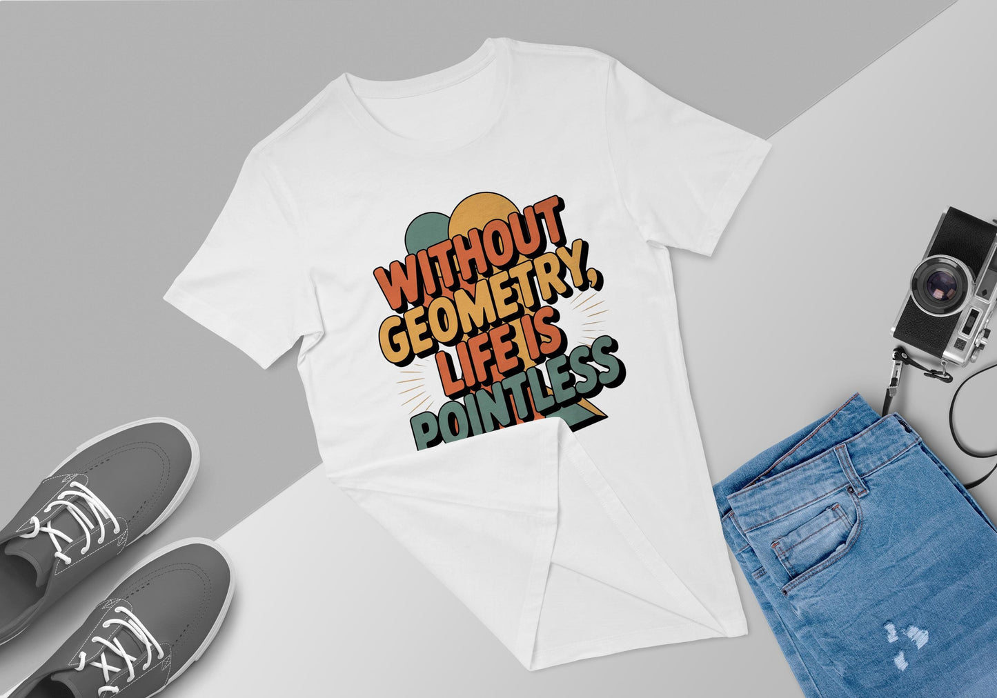 Funny Math Teacher T-Shirt: Geometry Pun, Geeky STEM Gift